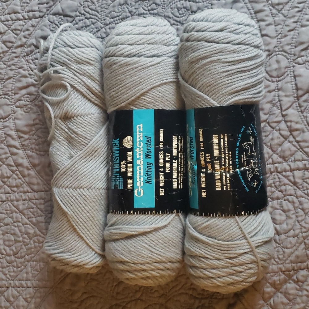 Skeins of Vintage Virgin Wool Yarn